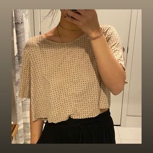 ASTR cream cropped top